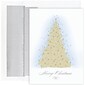JAM Paper® Christmas Holiday Cards Set, Peace and Joy Frosted Tree, 16/pack (526823300)