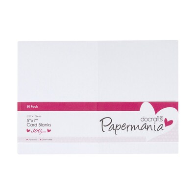 Docrafts® Papermania Cards And Envelopes, 5 x 7, White