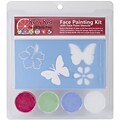 Ruby Red Face Painting Stencil Kit, Butterfly