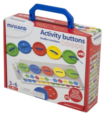 Miniland Educational Activity Buttons, 40/Pack