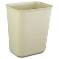 Rubbermaid® Fire-Resistant Wastebaskets, 7-Qt, 10 5/8H x 6-3/8W x 8 7/8D, Beige