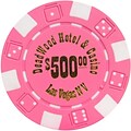 Trademark Poker™ 11.5g Deadwood Hotel & Casino $500 Poker Chips, Pink, 100/Set