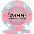 Trademark NexGen 9g Pro Classic Style $5000 Poker Chips, Pink, 100/Set (886511354227)