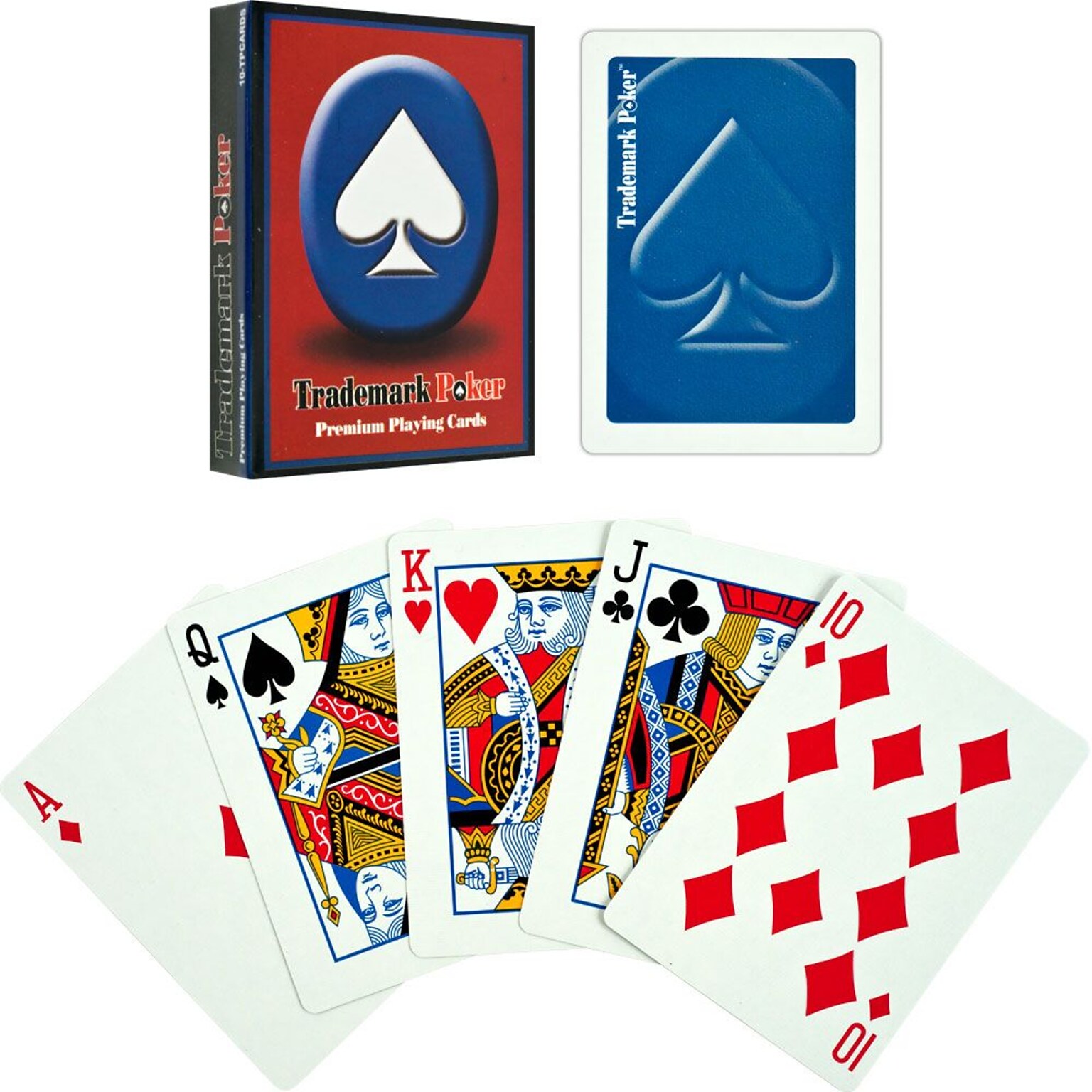 Trademark Poker Premium Poker Size Playing Cards, Blue (844296037636)