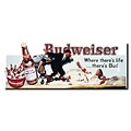 Trademark Budweiser Vintage Ad Baseball Gallery-Wrapped Canvas Art, 12 x 32
