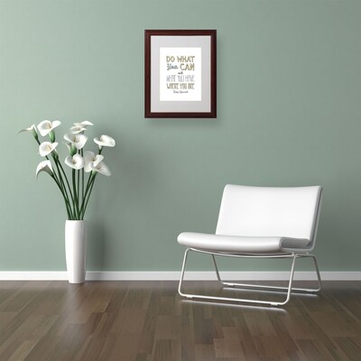 Trademark Megan Romo "Do What You Can" Art, White Matte W/Wood Frame, 11" x 14"