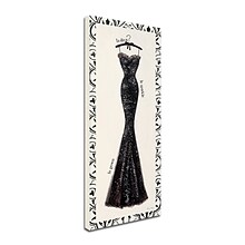 Trademark Emily Adams Couture Noir Original IV with Border Gallery-Wrapped Canvas Art, 8 x 19