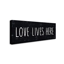Trademark Michael Mullan Love Lives Here Gallery-Wrapped Canvas Art, 10 x 24