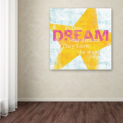 Trademark Sue Schlabach "Letterpress Dream" Gallery-Wrapped Canvas Art, 24" x 24"