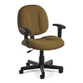 OFM Comfort 105-AA-806 Fabric Task Chair with Arms, Taupe