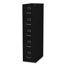 Lorell Commercial Grade Vertical File Cabinet, Black, 15 x 26.5 x 61