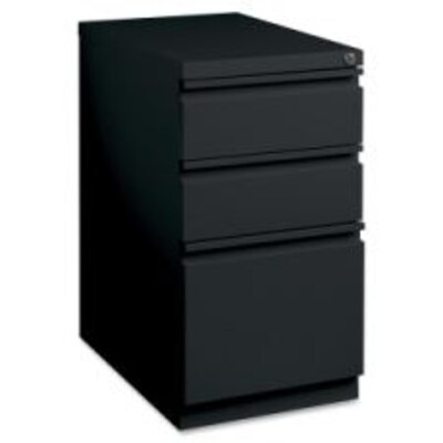 Lorell Mobile File Pedestal, Black, 15" x 19.9" x 27.8"