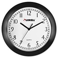 Lorell Round Profile Wall Clock, Black