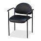 Lorell Vinyl Reception Guest Chair, Black (LLR69507)