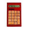 Impecca Bamboo Custom Carved CB1204 12-Digit Desktop Calculator, Mahogany