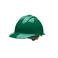 Bullard Polyethylene 6-Point Ratchet Suspension Short Brim Hard Hat, Green (30FGR)