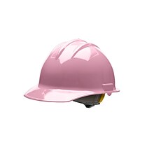 Bullard Plastic Ratchet Suspension Short Brim Hard Hat, Pink (30LPR)