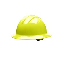 Bullard Plastic Ratchet Suspension Full Brim Hard Hat, Yellow (33HYR)