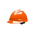 Bullard Classic Series Polyethylene 4-Point Pinlock Suspension Short Brim Hard Hat, Orange (61ORR)