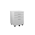 Monarch Specialties Inc. I 7048 19 3-Drawer Vertical File Cabinet, White