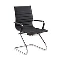 DMI Office Furniture Pantera 604182B Synthetic Leather Guest Chair, Black