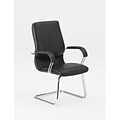 DMI Office Furniture Lotus 606082 Synthetic Leather Guest Chair, Black