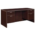 DMI® Fairplex Collection in Mocha, 29 Laminate Kneehole Credenza with 3/4 Peds (700419Q)
