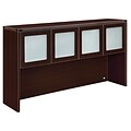 DMI® Fairplex Collection in Mocha; 4-Door Open Overhead Storage; Frosted Glass Doors