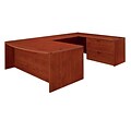 DMI® Fairplex Collection in Cognac Cherry, 29 Right/Left Exec Bow Front Lateral File U-Desk