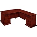 DMI Office Del Mar 730267 30 Wood/Veneer Right Executive L Desk with Bow Front, Sedona Cherry