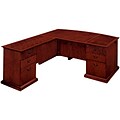 DMI Office Del Mar 730268 30 Wood/Veneer Left Executive L Desk with Bow Front, Sedona Cherry