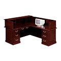 DMI Office Furniture Governors 735066 44 Laminate Right Reception L Desk, Mahogany
