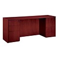 DMI® Saratoga Office Collection in Pinot Cherry, 72W Veneer Kneespace Credenza