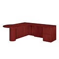 DMI® Saratoga Office Collection in Pinot Cherry, 72W Wood/Veneer Right Peninsula L-Desk