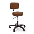 Brandt Econobuoy 13422 14 Pneumatic Stool with Backrest, Brown