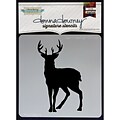 Donna Downey Stencils 8 1/2 x 8 1/2 Signature Stencil, Deer In Headlight