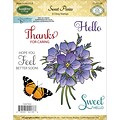 Justrite Papercraft® 3 1/2 x 4 Mini Cling Stamp Set; Sweet Posies