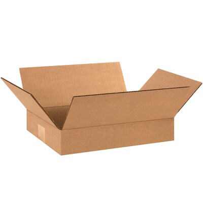 SI Products 12 x 9 x 2 Standard Corrugated Shipping Box, 32 ECT, Kraft, 25/Bundle (1292)