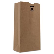 Heavy Duty Kraft Paper Bags, 12 7/16H x 6 1/8W x 4 1/8D, 500/Pack
