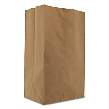 S & G PACKAGING Squat Kraft Paper Bags, 14.38 x 10.13 x 6.75,  500/Bundle