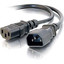 C2G 10ft 14 AWG 250 Volt Power Extension Cord (IEC320C14 to IEC320C13)