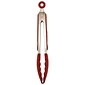Starfrit® 9" Silicone Tongs; Red