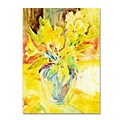 Trademark Fine Art SG5699-C3547GG Vase with Yellow Flowers by Sheila Golden 47 x 35 FRMLS Art