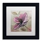 Trademark Fine Art WAP0107-B1111MF "Plum Floral III" by Emily Adams 11" x 11" Framed Art, WHT MTD