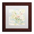 Trademark Fine Art SG5712-W1111MF Early June Bouquet by Sheila Golden 11 x 11 FRM Art, WHT MTD