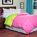 Lavish Home 64-14-F-PSG Full Reversible Down Alternative Comforter, Pink/Lime
