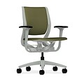 HON® Purpose® Mid-Back Office/Computer Chair, Upholstered, Adjustable Arms, Centurion Olivine