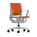 HON® Purpose® Mid-Back Desk or Computer Chair, Upholstered, Fixed Arms, Centurion Tangerine
