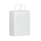 Escort Shopper 15.5" x 13" x 6" Kraft Paper Shopping Bags, White, 250/Carton (WHITE13717)