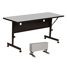 Correll 60-inch Laminate Flipper Training Table, Gray Granite